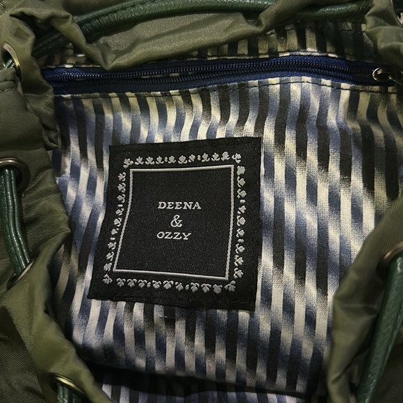 Deena and Ozzy small Y2K green mini backpack purse - Picture 8 of 10